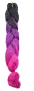 PERUKA WARKOCZ DOCZEPIANE WŁOSY 3 KOLOROWA 55 cm W3