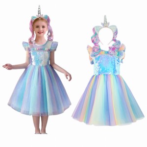 STRÓJ JEDNOROŻEC PONY UNICORN PEGAZ TĘCZOWY