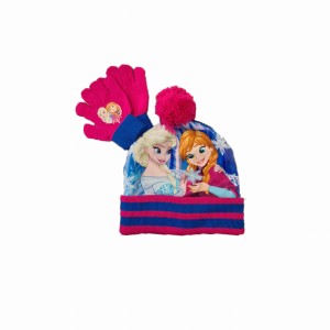 ZIMOWA CZAPKA KRAINA LODU FROZEN Z RĘKAWICZKAMI W2