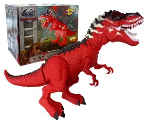 DUŻY RUCHOMY DINOZAUR FIGURKA RYCZY RUSZA SIĘ GRA ŚWIECI