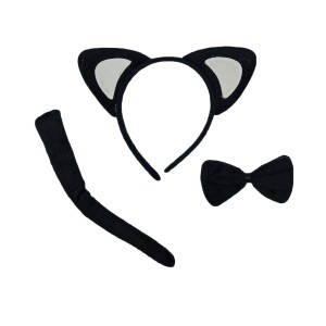 STRÓJ KOSTIUM ZESTAW KOT KOTEK CAT CZARNY