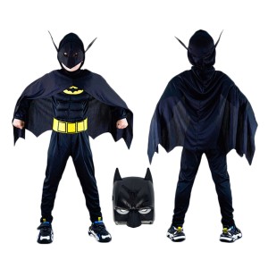 STRÓJ KOSTIUM BATMAN MIĘŚNIE + MASKA Led