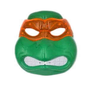 MASKA ŻÓŁW NINJA TURTLES LED ŚWIECI Michelangelo