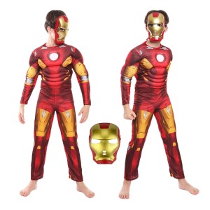 STRÓJ KOSTIUM IRON MAN IRONMAN MIĘŚNIE + MASKA