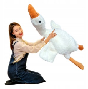 PODUSZKA MASKOTKA PLUSZAK GĘŚ KACZKA DUŻA 50 cm