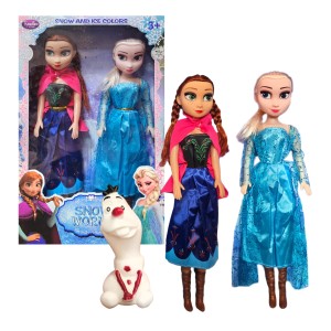 XXL KRAINA LODU LALKA ELSA I ANNA FROZEN LALKI ZESTAW LALEK + OLAF