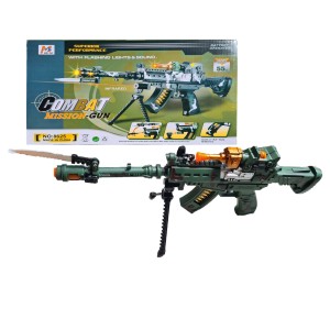 KARABIN SNAJPER PISTOLET LED DŹWIĘK MORO NOŻ 50 cm