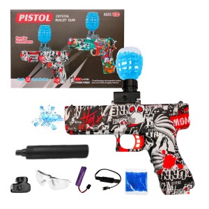 PISTOLET KARABIN NA KULKI ŻELOWE OKULARY TŁUMIK