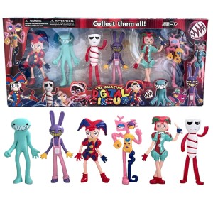 THE AMAZING DIGITAL CIRCUS ZESTAW 6 FIGUREK POSTACI FIGURKI CYFROWY CYRK