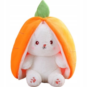 MASKOTKA KRÓLIK MARCHEWKA KRÓLICZEK CARROT ROZPINANY PLUSZAK USZY 2w1 25 CM