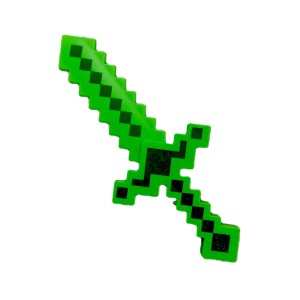 MIECZ MINECRAFT PIXEL BROŃ DIAMENTOWY DŹWIĘK ŚWIATŁO LED 37 cm