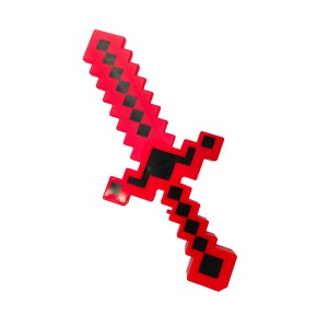 MIECZ MINECRAFT PIXEL BROŃ DIAMENTOWY DŹWIĘK ŚWIATŁO LED 37 cm