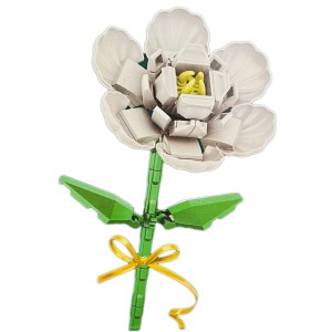KLOCKI KONSTRUKCYJNE KWIAT GARDENIA KWIATKI UKŁADANKA FLOWERS DZIECI BUKIET