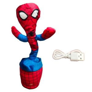 KAKTUS SPIDERMAN TAŃCZĄCY ŚPIEWAJĄCY MÓWI NAGRYWA POWTARZA DLA DZIECI USB