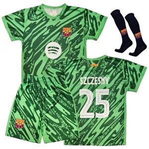 KOMPLET PIŁKARSKI Szczęsny BARCELONA + GETRY STRÓJ SPORTOWY