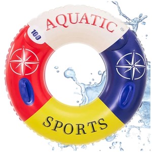 KOŁO DO PŁYWANIA DMUCHANE BASEN PLAŻA 100 cm AQUATIC SPORTS UCHWYT