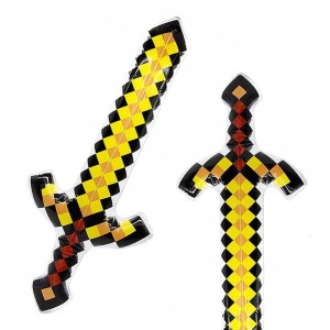 MIECZ DMUCHANY MINECRAFT PIXEL DIAMENTOWY 60 cm DLA DZIECI RYCERZ