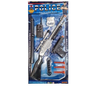 POLICJANT POLICJA AKCESORIA ZESTAW DODATEK DO KOSTIUMU KARABIN ODZNAKA 9w1