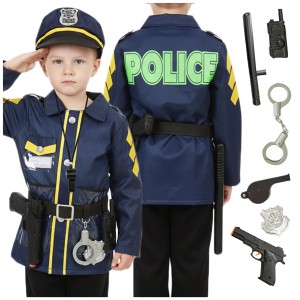 POLICJANT STRÓJ 3-8 LAT POLICJA 98/122 cm ROZMIAR UNIWERSALNY + AKCESORIA