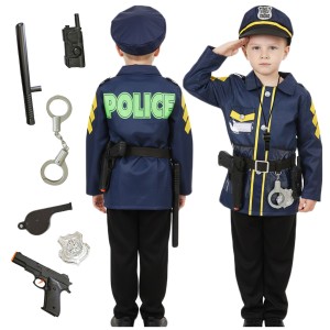 POLICJANT STRÓJ 3-8 LAT POLICJA 98/122 cm ROZMIAR UNIWERSALNY + AKCESORIA