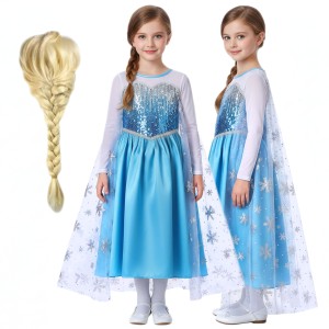 STRÓJ SUKIENKA ELZA ELSA FROZEN  + PERUKA