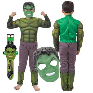 STRÓJ KOSTIUM HULK AVENGERS  + MASKA + ZEGAREK