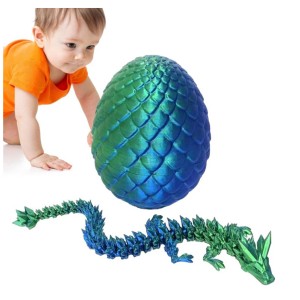SMOK JAJKO RUCHOMY DRUK 3D RUCHOMA FIGURKA ZABAWKA ANTYSTRESOWA XXL 29 cm