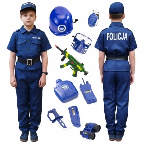 POLICJANT STRÓJ KARNAWAŁOWY POLICJA  KOSTIUM + AKCESORIA