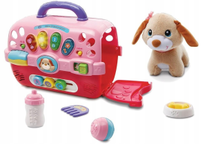 u INTERAKTYWNY KUFEREK TRANSPORTEREK PIESEK + AKCESORIA VTECH ZABAWKA