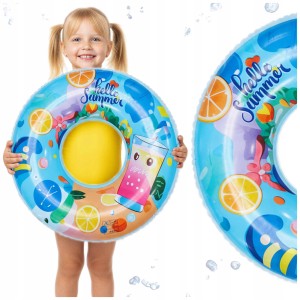 KOŁO DMUCHANE DO PŁYWANIA HelloSummer 70 cm CYTRYNA BASEN PLAŻA WAKACJE