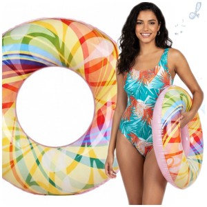 KOŁO DO PŁYWANIA DMUCHANE DLA DZIECI i DOROSŁYCH 90 cm FLAMING BASEN PLAŻA