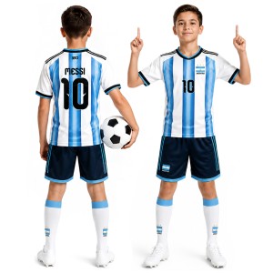 KOMPLET PIŁKARSKI Messi ARGENTYNA + GETRY  STRÓJ SPORTOWY