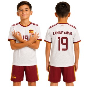 KOMPLET PIŁKARSKI Lamine Yamal HISZPANIA STRÓJ SPORTOWY Wyjazdowy