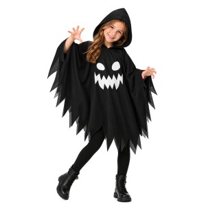 STRÓJ DUCH PELERYNA z KAPTUREM dla DZIECI Przebranie Ducha HALLOWEEN