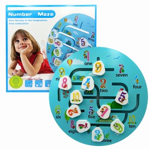 PUZZLE KLOCKI DREWNIANE LABIRYNT LICZBY ZRĘCZNOŚĆ