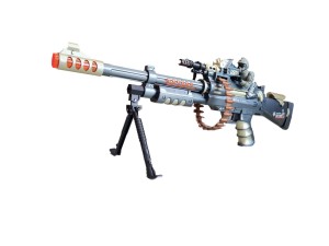 KARABIN XXL LED NA BATERIE DŹWIĘK ŻOŁNIERZ 68 cm